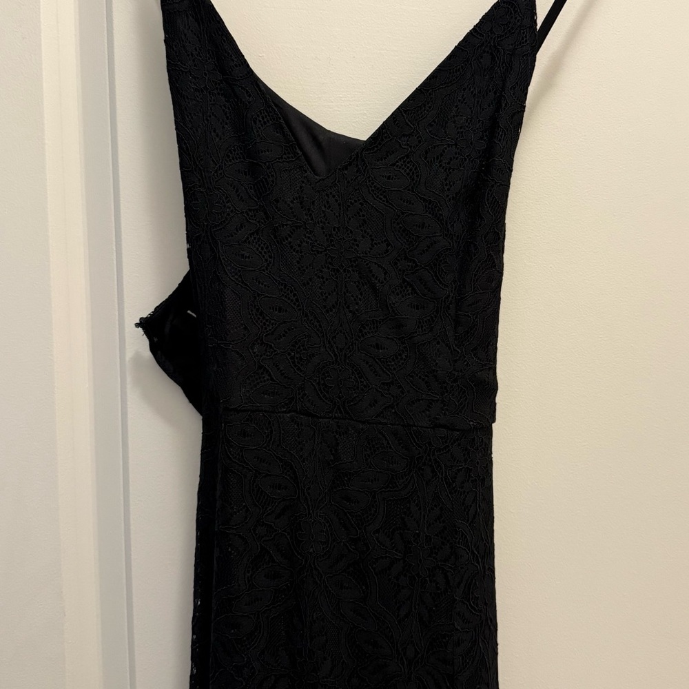 Lulu's Black Backless Lace Dress
